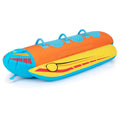 Inflatable Towable Tubes for Boating, Water Sports Banana Boat with 3 EVA-padded Seats for Towing Rider