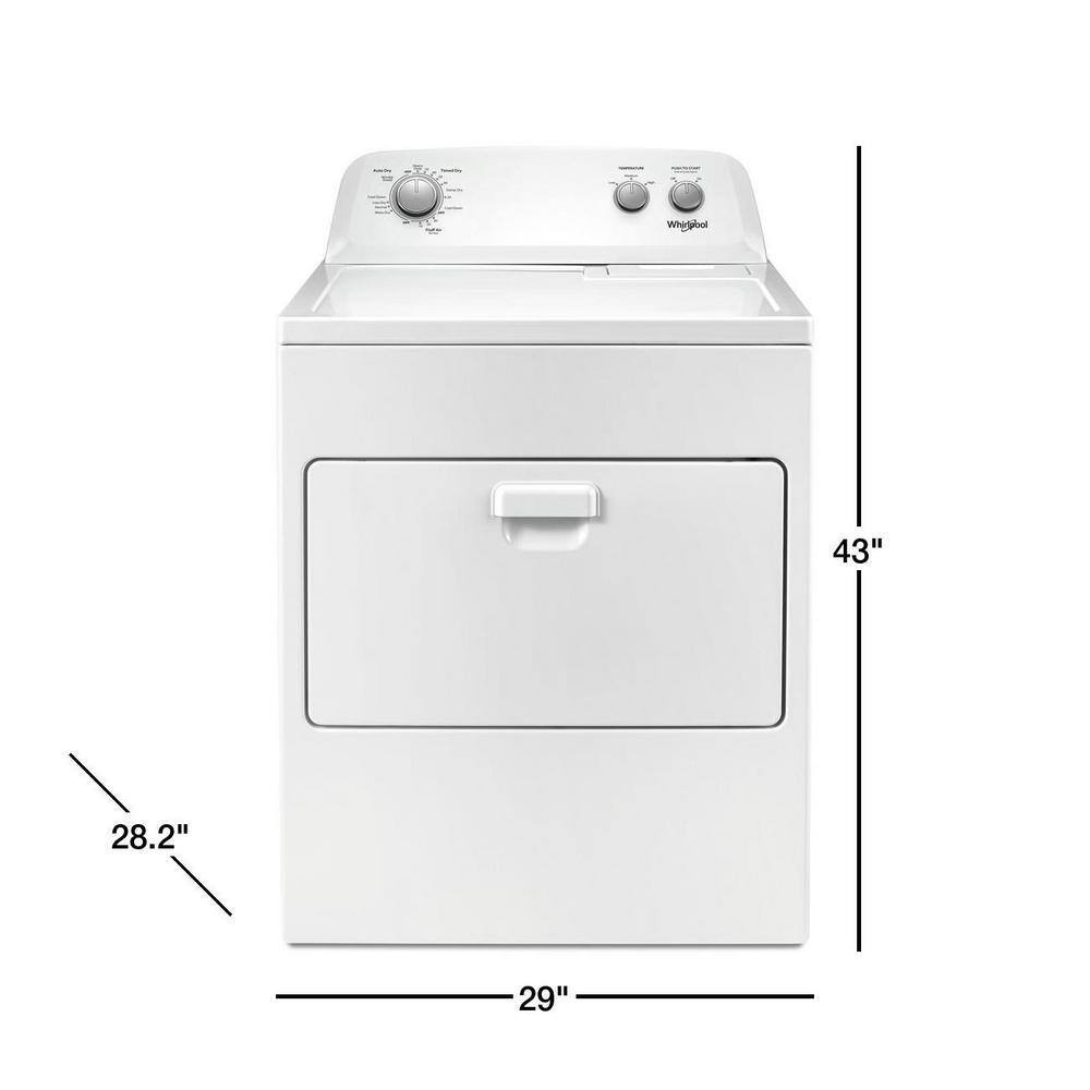 Electric Dryer, AutoDryTM System, Wrinkle ShieldTM, White